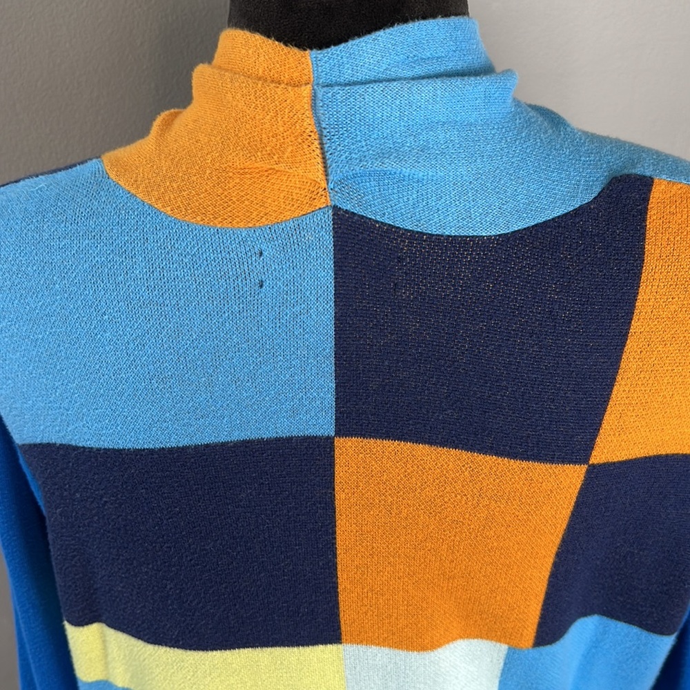 Bold & Bright Multi Color Multi Pattern Cardigan Sweater with Pockets - Picture 6 of 7